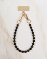Puhelinranneke Black Obsidian