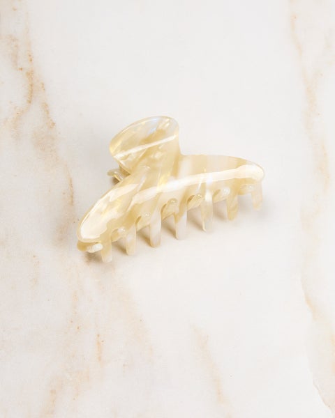 Hiusklipsi 8cm ivory
