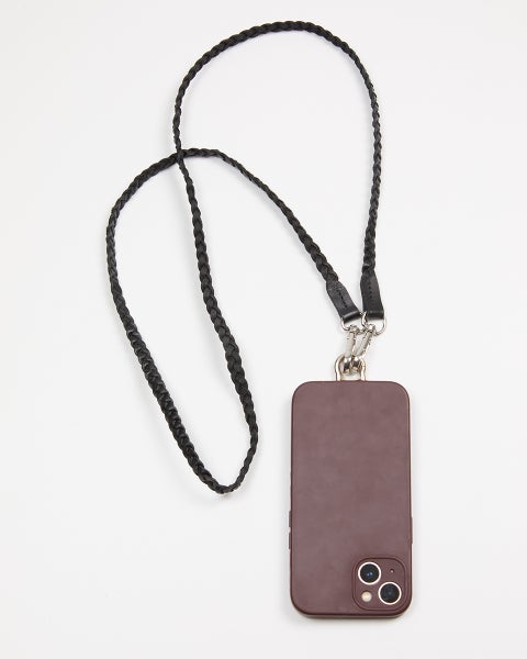 Nahkainen monitoimi olkahihna musta